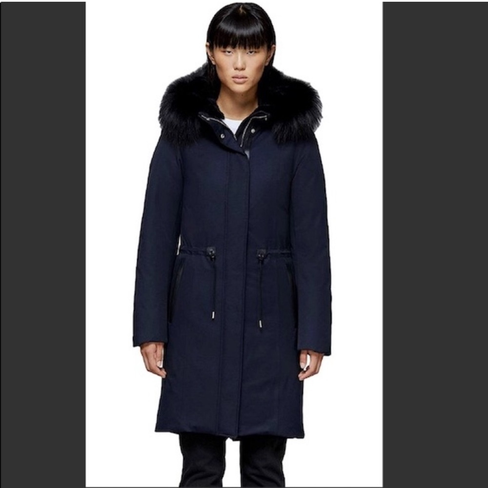 Mackage Enia X Navy Parka Jacket Puffer Coat